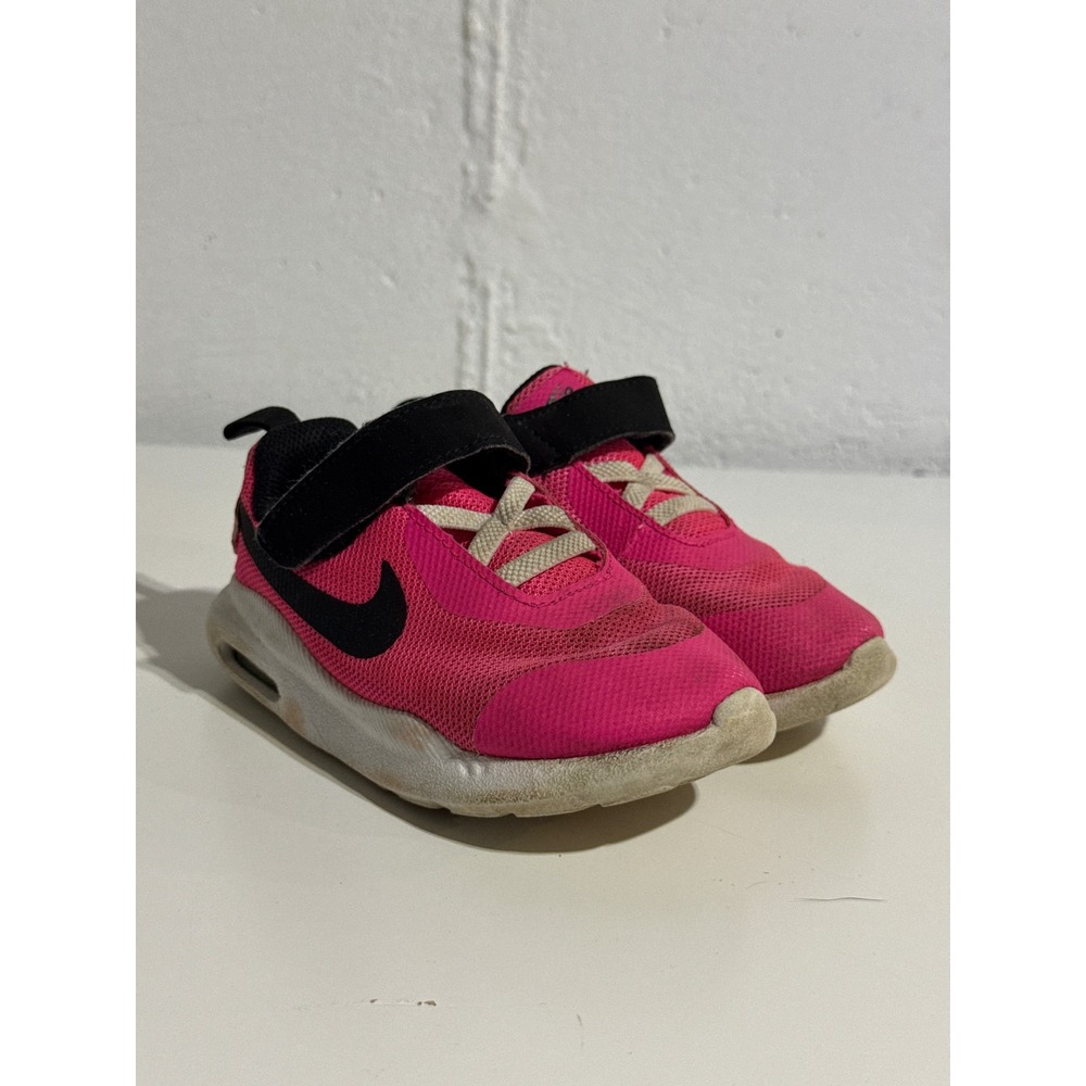 Nike Kids Air Max Oketo Sneaker 7C Pink Black Mesh Athletic Shoe CK1757-600